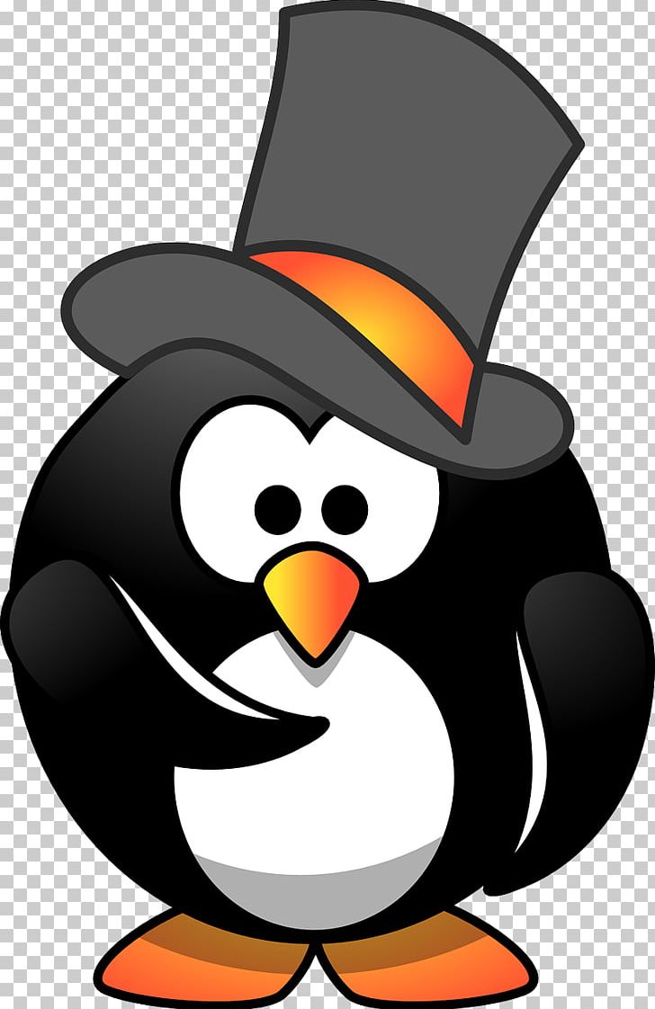 Penguin T-shirt Top Hat PNG, Clipart, Animals, Beak, Bird, Cartoon, Clothing Free PNG Download