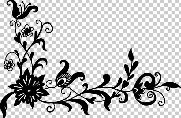 Flower Floral Design PNG, Clipart, Black, Black And White, Branch, Butterfly, Calligraphy Free PNG Download