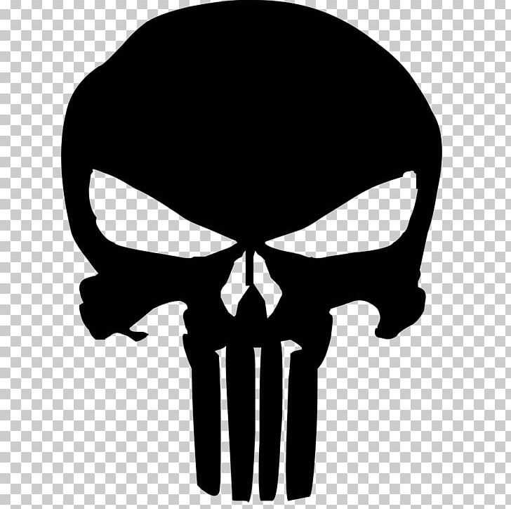The Punisher Decal PNG, Clipart, Black And White, Bone, Computer Icons, Decal, Fantasy Free PNG Download