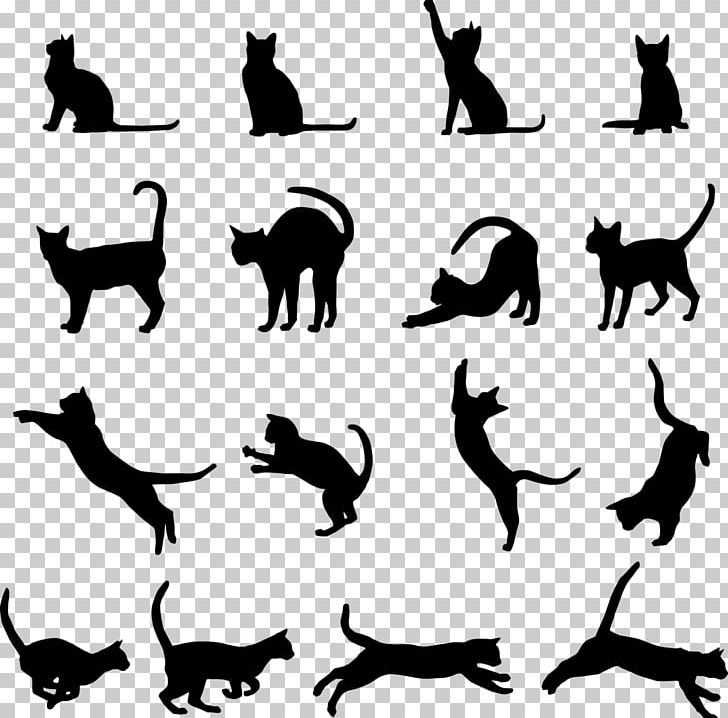 Black Cat Kitten PNG, Clipart, Animals, Animal Silhouettes, Art, Black, Black And White Free PNG Download
