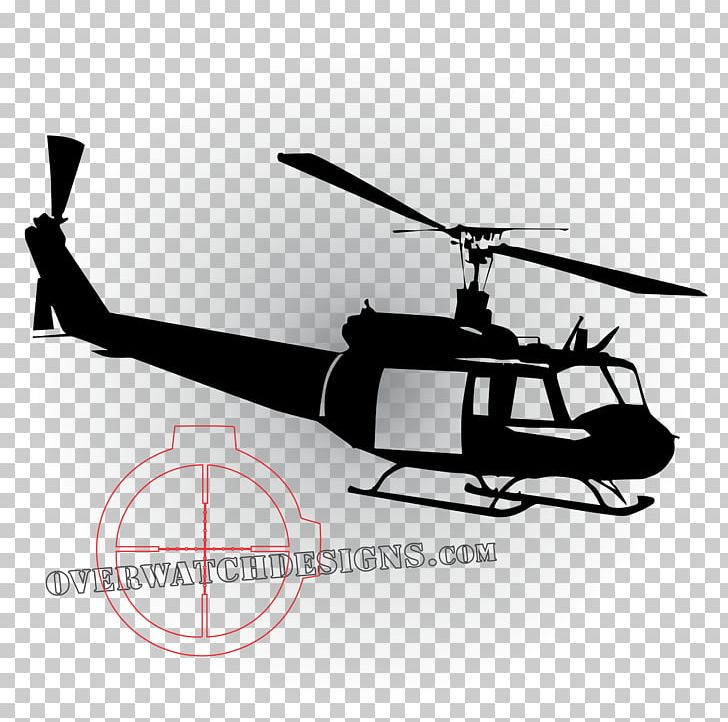 Bell UH-1 Iroquois Helicopter Rotor Bell Huey Family Utility Helicopter PNG, Clipart, Aircraft, Bell Huey Family, Bell Uh1 Iroquois, Black And White, Decal Free PNG Download