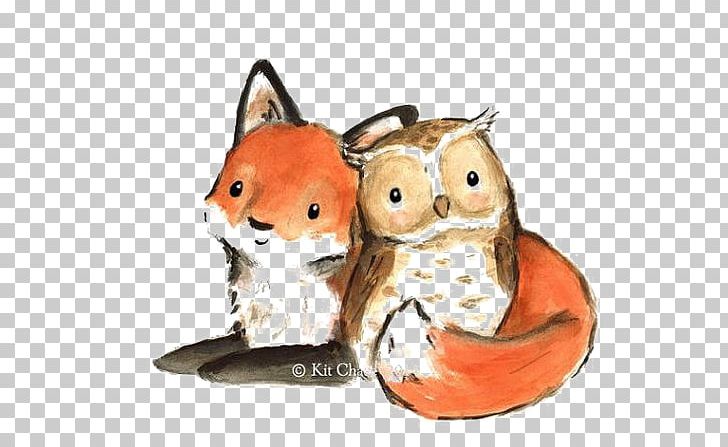 Owls And Owlets Bird Fox Drawing PNG, Clipart, Animals, Art, Bird Of Prey, Cartoon, Cartoon Fox Free PNG Download