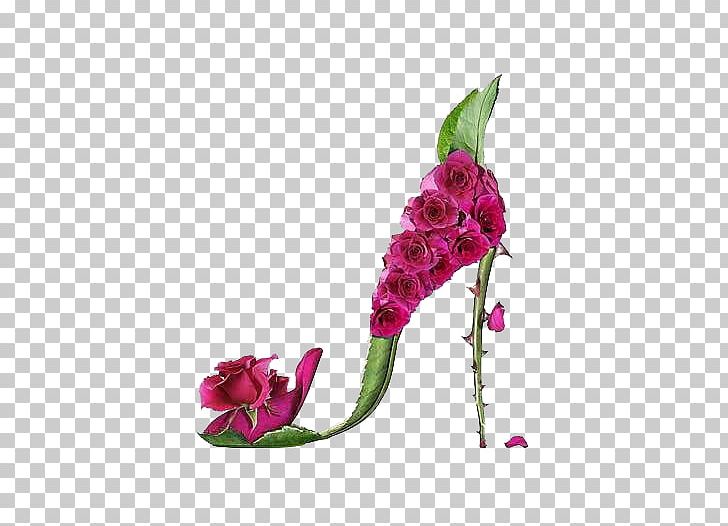 Shoe Fleur: A Footwear Fantasy Flower High-heeled Footwear Floral Design PNG, Clipart, Accessories, Barefoot, Court Shoe, Cut Flowers, Dress Shoe Free PNG Download