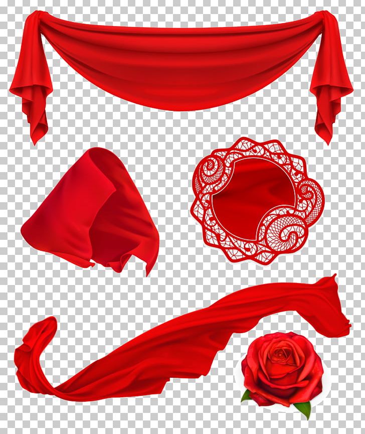 Textile Red Stock Illustration Illustration PNG, Clipart, Curtain, Drawing, Encapsulated Postscript, Flower, Gift Ribbon Free PNG Download