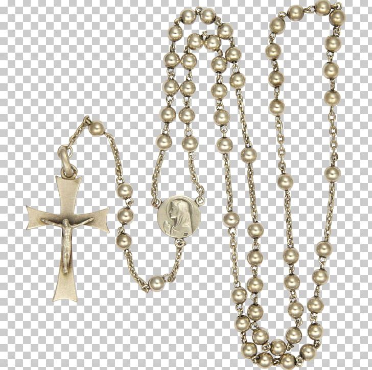 Rosary First Communion Prayer Beads Necklace PNG, Clipart, Art Deco, Bead, Body Jewelry, Chain, Communion Free PNG Download