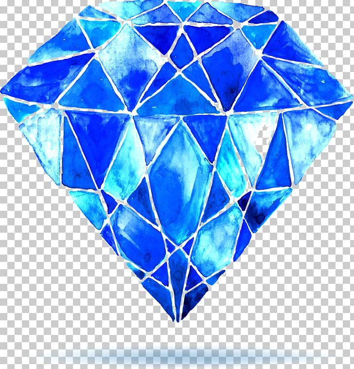 Watercolor Painting Diamond Stock Photography PNG, Clipart, Blue, Blue Abstract, Blue Flower, Blue Vector, Cobalt Blue Free PNG Download