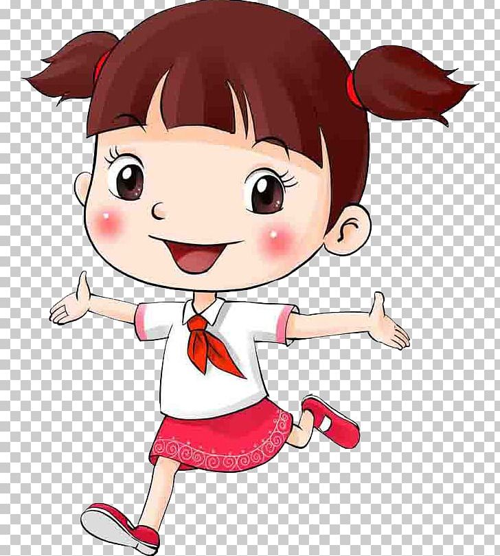 Animation Woman Red Scarf Cartoon PNG, Clipart, Boy, Child, Fictional Character, Finger, Girl Free PNG Download