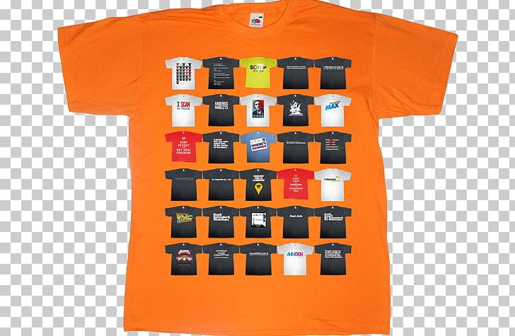 T-shirt Sleeve Outerwear Font PNG, Clipart, Brand, Font, Orange, Outerwear, Richard Stallman Free PNG Download