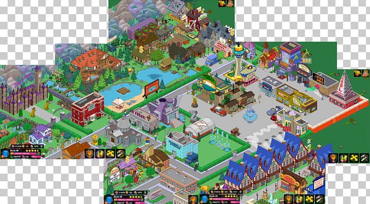 The Simpsons: Tapped Out Homerpalooza Game PNG, Clipart, Amusement Park, Area, Biome, Birdseye View, Building Free PNG Download