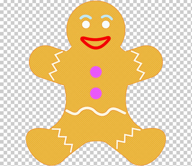 Yellow Cartoon Gingerbread Sticker PNG, Clipart, Cartoon, Gingerbread, Sticker, Yellow Free PNG Download