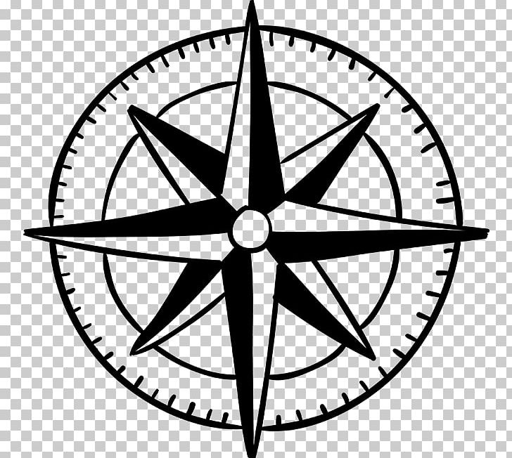 Compass Rose Computer Icons Png Clipart Angle Area Black And White Bussola Cardinal Direction Free Png