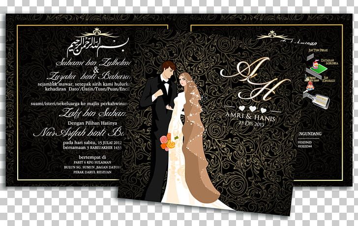 Wedding Invitation Marriage Bride Post Cards Kad Kahwin Lovely PNG, Clipart, Advertising, Airplane, Artist, Black, Bride Free PNG Download