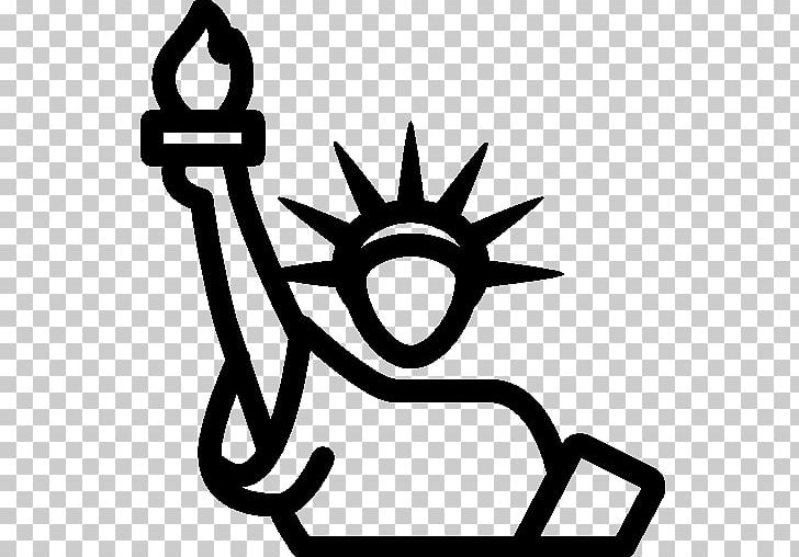 Statue Of Liberty Computer Icons PNG, Clipart, Black And White, Computer Icons, Drawing, Flat Design, Landmark Free PNG Download