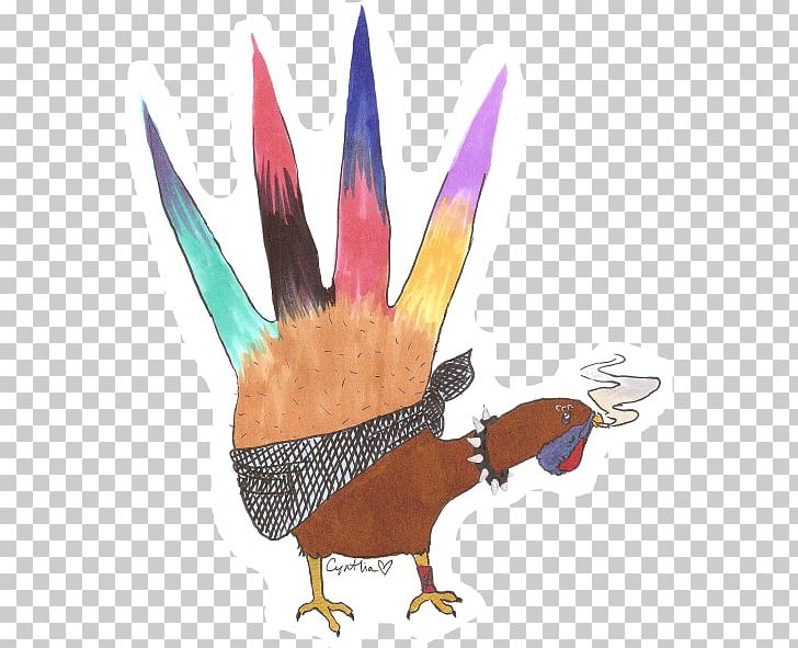 Turkey Meat Punk Rock Thanksgiving Day Art PNG, Clipart, Art, Beak, Bird, Chicken, Commission Free PNG Download