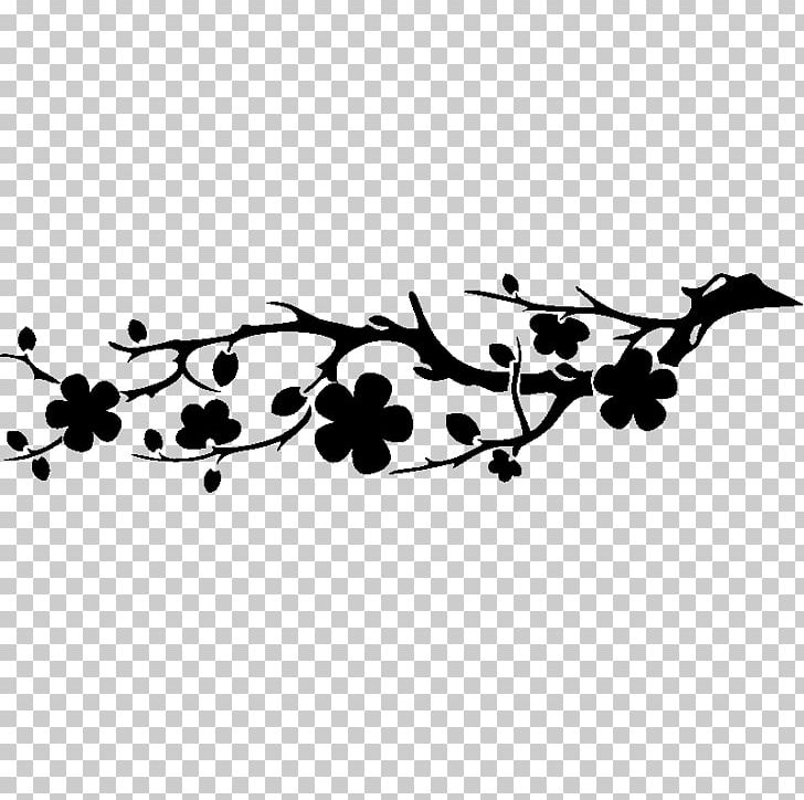 Cherry Blossom Drawing Sticker PNG, Clipart, Baroque, Black And White, Blossom, Branch, Can Stock Photo Free PNG Download