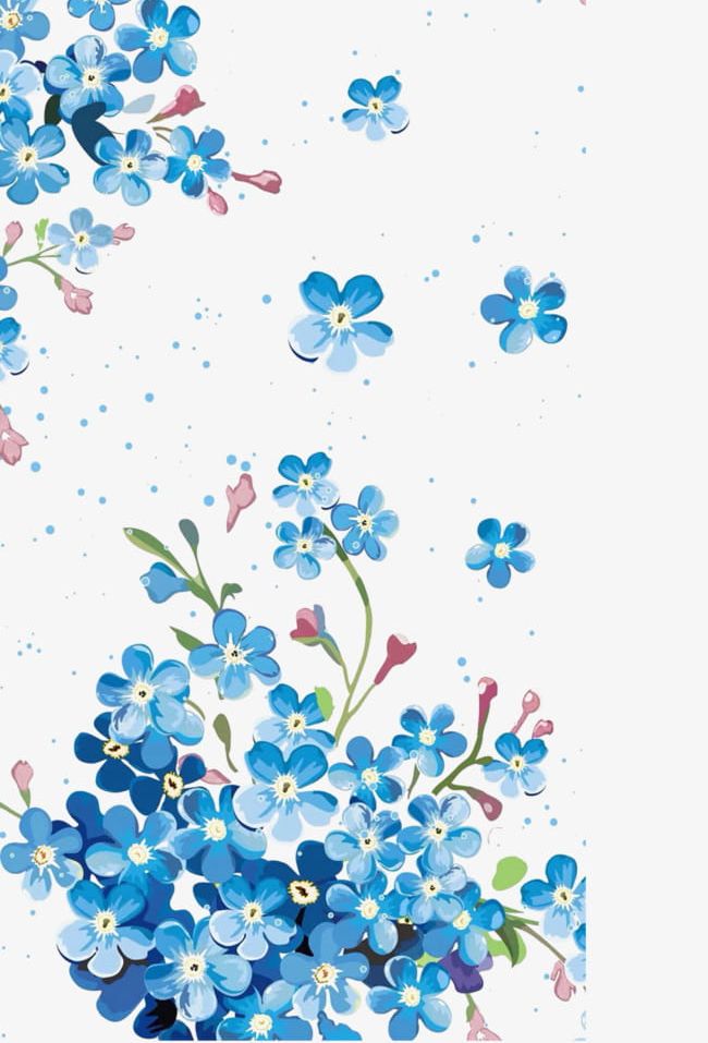 Blue Flowers PNG, Clipart, Abstract, Backgrounds, Blossom, Blue, Blue Clipart Free PNG Download