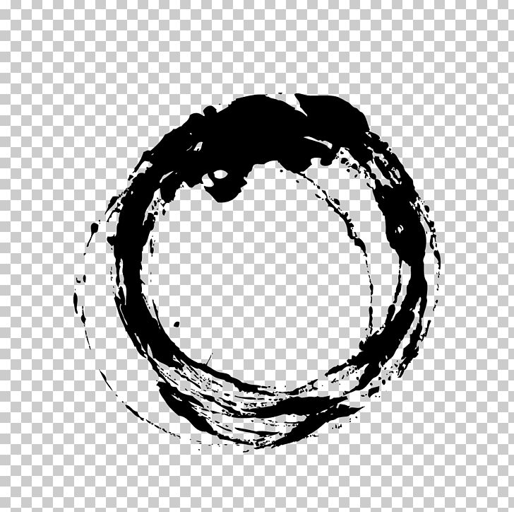 Ink Brush Circle PNG, Clipart, Background Black, Black, Black And White, Black Background, Black White Free PNG Download