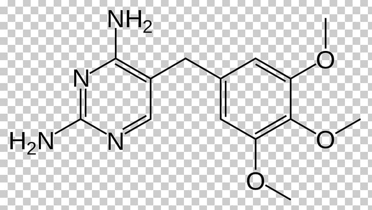 Trimethoprim/sulfamethoxazole Dihydrofolate Reductase Diaminopyrimidine Structure PNG, Clipart, Angle, Antibiotics, Area, Black And White, Chemical Compound Free PNG Download