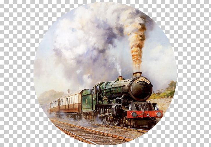Train Rail Transport Steam Locomotive Painting PNG, Clipart, Art, British Rail, Drawing, Locomotive, Oil Paint Free PNG Download