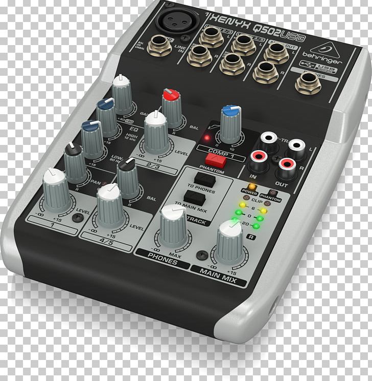 Microphone Audio Mixers Behringer Xenyx Q502USB Behringer Xenyx 502 PNG, Clipart, Analog Signal, Audio, Audio Equipment, Audio Mixers, Audio Mixing Free PNG Download