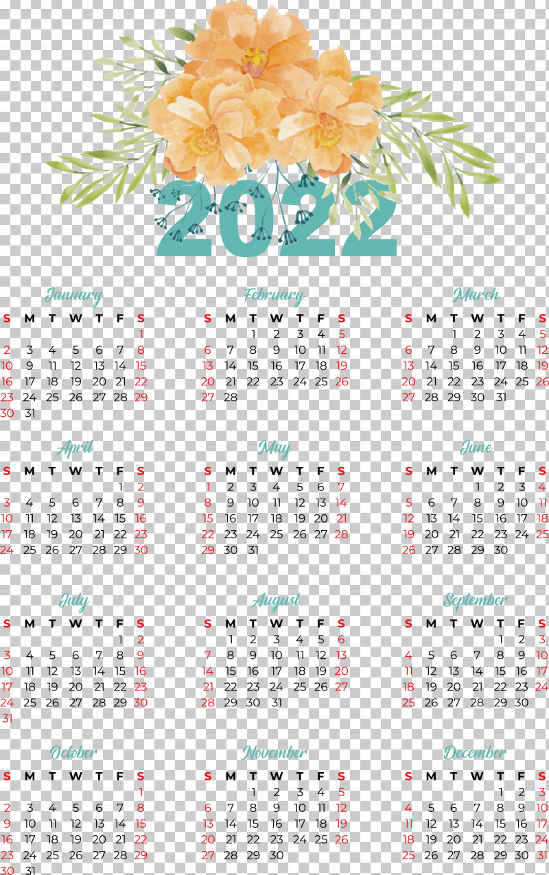 New Year PNG, Clipart, Calendar, Drawing, February, January, New Year Free PNG Download