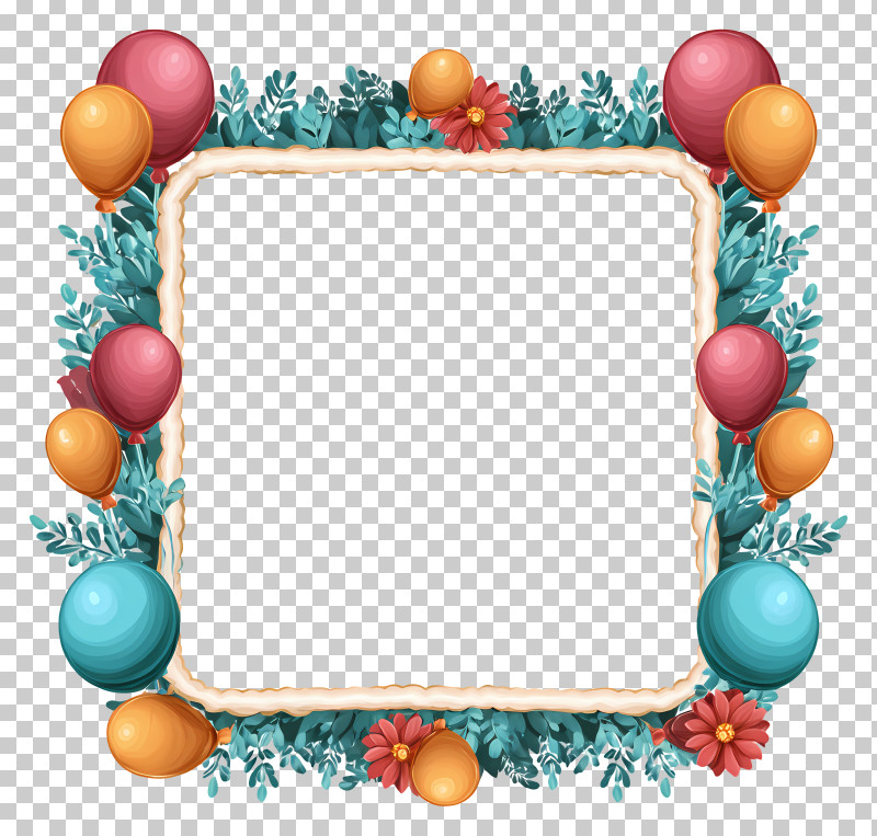 Party Border - Balloon Frame For Celebrations PNG