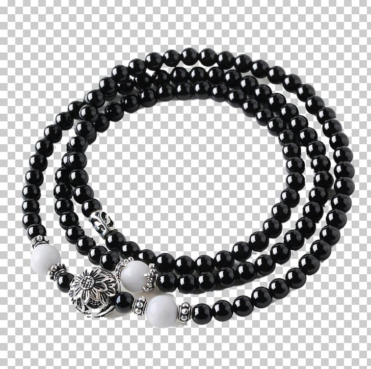 Pearl Agate Onyx Bracelet Black PNG, Clipart, Background Black, Bead, Black, Black Background, Black Board Free PNG Download