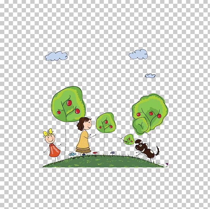 Cartoon Child Drawing Illustration PNG, Clipart, Apple, Apple Fruit, Apple Orchard, Area, Art Free PNG Download