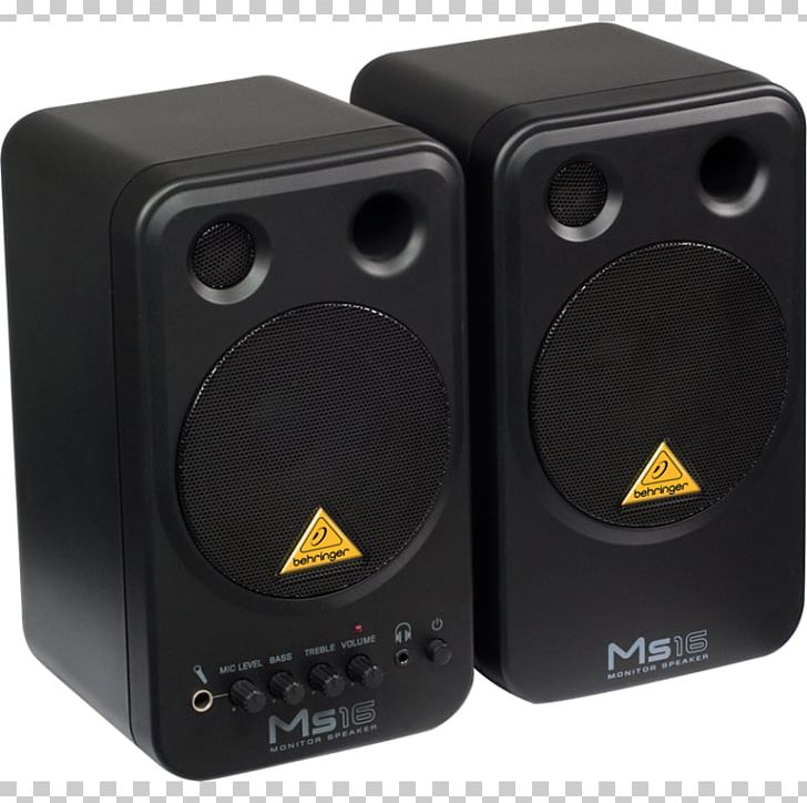 Studio Monitor BEHRINGER MS16 Loudspeaker Recording Studio Powered Speakers PNG, Clipart, Amplifier Bass Volume, Audio Equipment, Behr, Behringer Ms16, Computer Monitors Free PNG Download