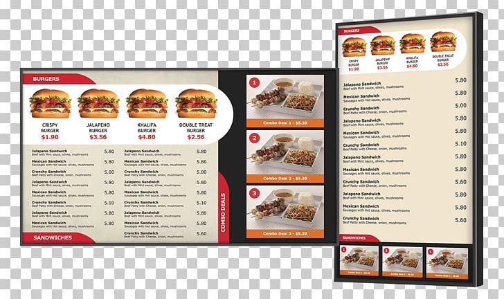 Fast Food Menu Restaurant Papa John's Digital Signs PNG, Clipart,  Free PNG Download