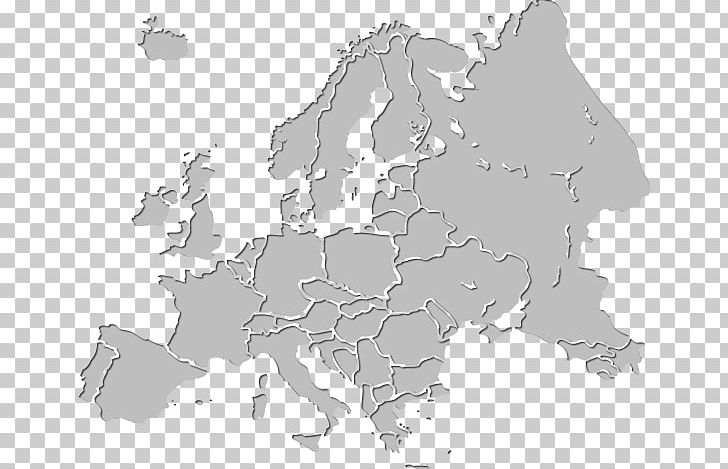 Europe World Map Map Png Clipart Area Black And White Blank Map Center Europe Free Png