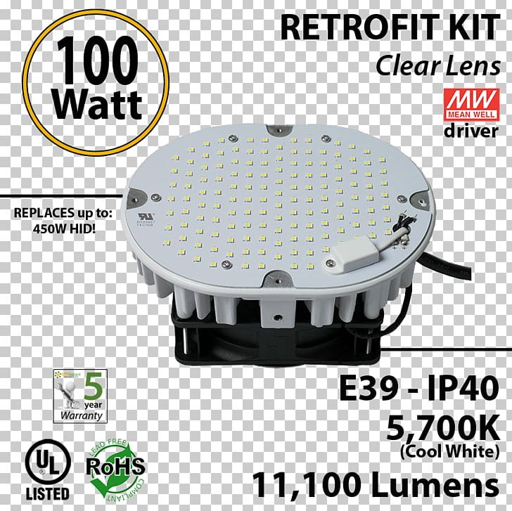 Light Fixture Retrofitting High-intensity Discharge Lamp LED Lamp PNG, Clipart, Brand, Cookware Accessory, Edison Screw, Hardware, Highintensity Discharge Lamp Free PNG Download