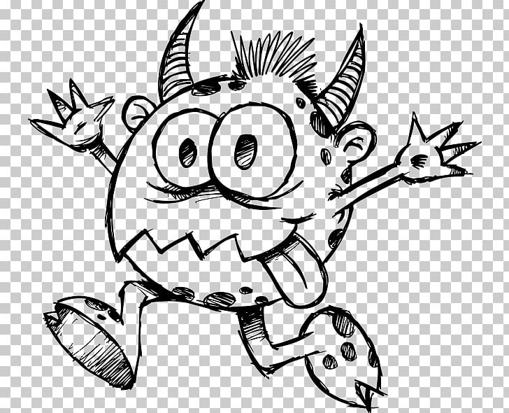 drawing monster doodle png clipart art artwork black black and white cartoon free png download drawing monster doodle png clipart