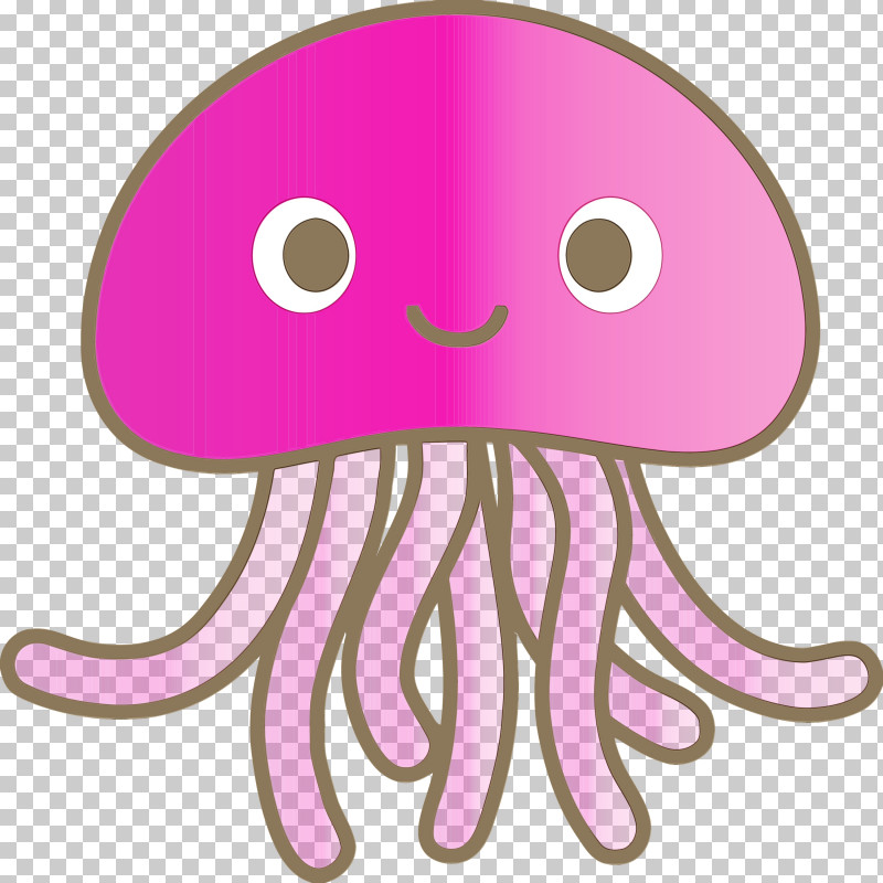 Pink Octopus Jellyfish Cartoon Nose PNG, Clipart, Baby Jellyfish, Cartoon, Cnidaria, Giant Pacific Octopus, Jellyfish Free PNG Download