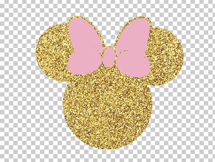 Minnie Mouse Sticker Glitter Birthday PNG, Clipart, Birthday, Capelli, Glitter, Gold, Head Free PNG Download