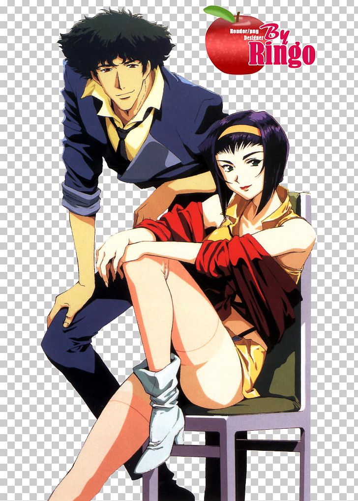 Spike Spiegel Faye Valentine Anime Mangaka T-shirt PNG, Clipart, Anime, Black Hair, Brown Hair, Cartoon, Character Free PNG Download