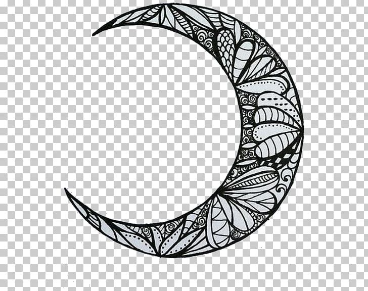 Lunar Phase Drawing Moon Henna PNG, Clipart, Aesthetic, Area, Art, Black And White, Circle Free PNG Download