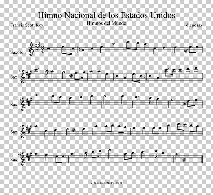 Alto Saxophone Sheet Music The Star Spangled Banner Tenor