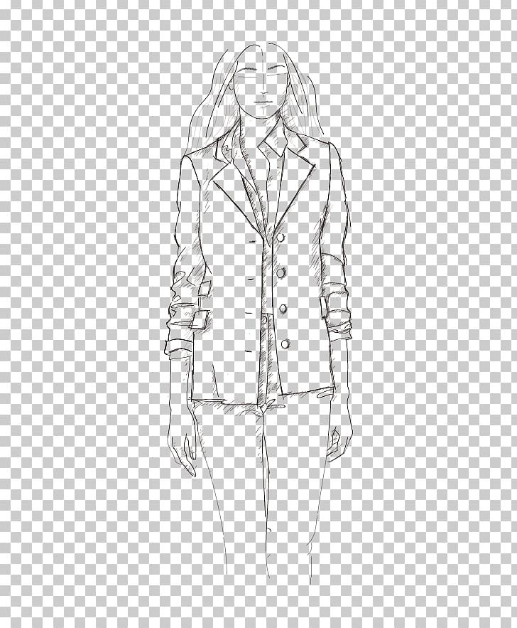 Jacket White Drawing Line Art Sketch PNG, Clipart, Abdomen, Arm, Artwork, Black And White, Clothing Free PNG Download