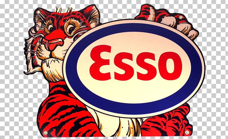 Esso-Tiger ExxonMobil Decal Gasoline PNG, Clipart, Area, Brand, Cartoon, Decal, Diesel Fuel Free PNG Download