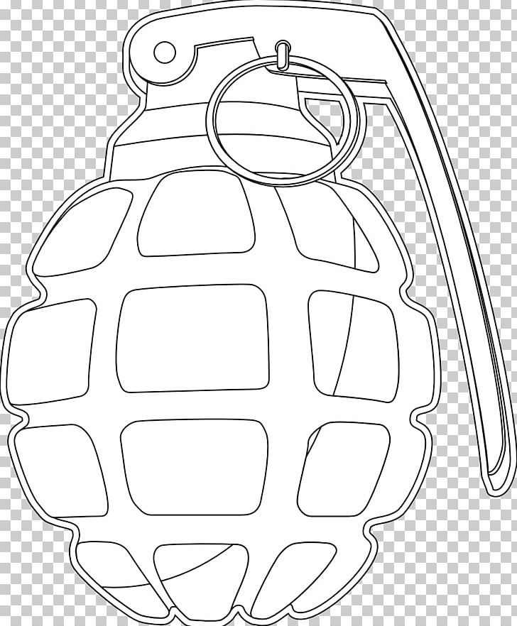 Coloring Book Grenade Line Art PNG, Clipart, Area, Black And White, Circle, Coloring Book, Cookware And Bakeware Free PNG Download