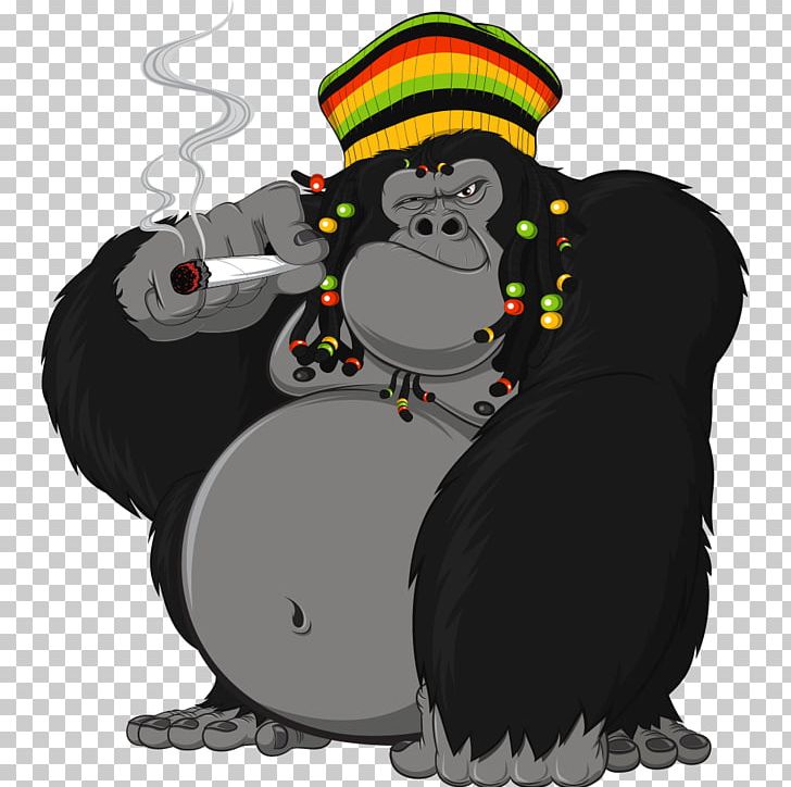 Gorilla Rastafari Chimpanzee Stock Illustration PNG, Clipart, Animal, Animals, Black, Black Friday, Black Gorilla Free PNG Download