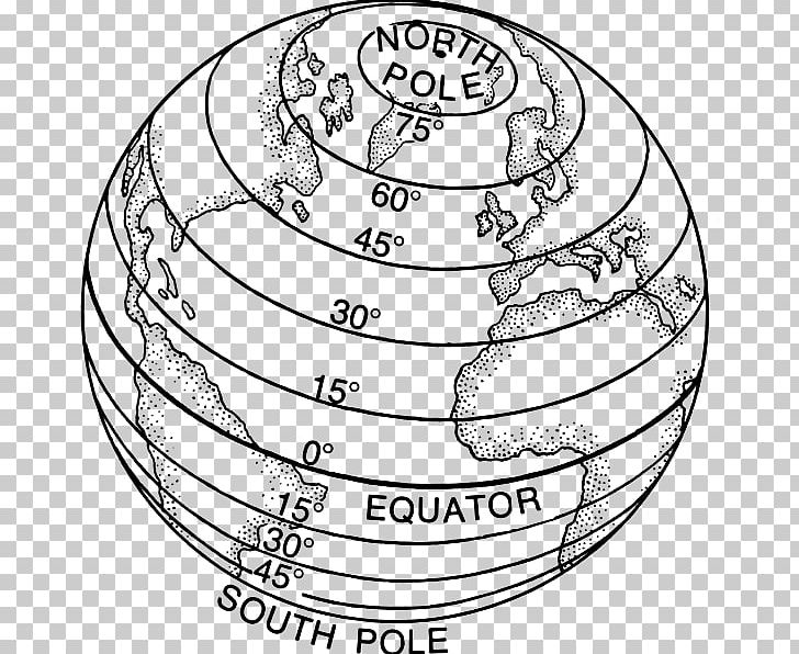 Globe Circle Of Latitude Geographic Coordinate System Equator PNG, Clipart, Area, Black And White, Circle, Circle Of Latitude, Coloring Book Free PNG Download