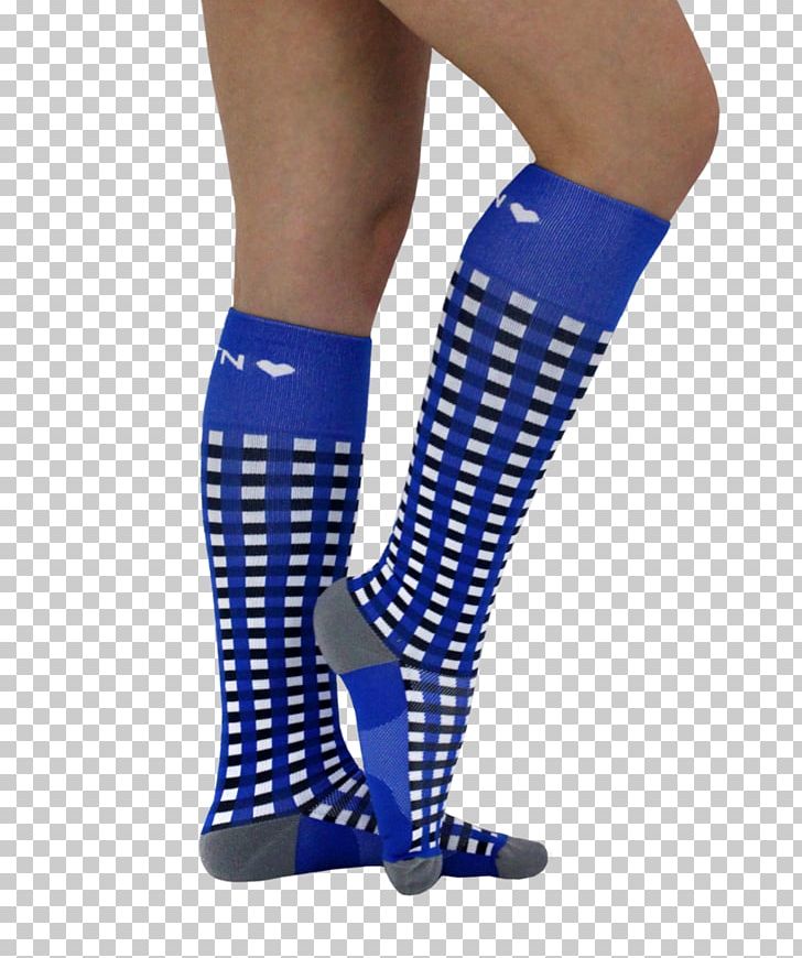 Sock Compression Stockings Knee Highs Calf Ankle PNG, Clipart, Ankle, Calf, Cobalt Blue, Compression Stockings, Electric Blue Free PNG Download