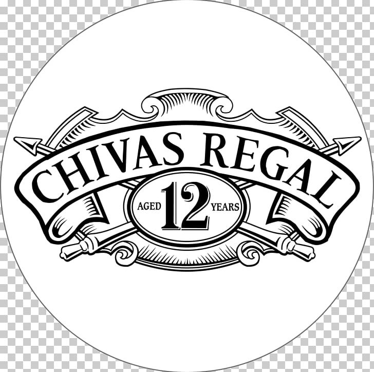 Chivas Regal Whiskey Scotch Whisky Logo PNG, Clipart, Area, Badge, Black And White, Brand, Cdr Free PNG Download