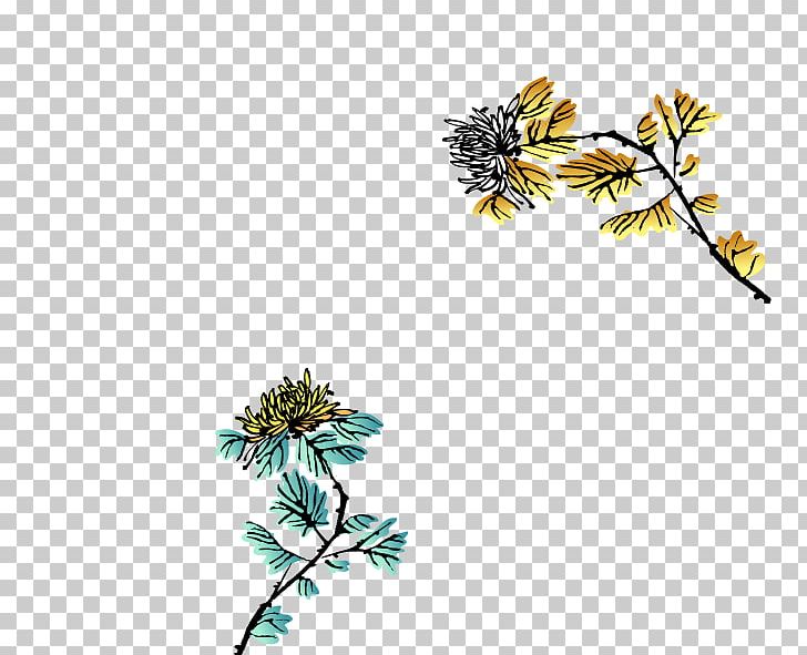 Ink Wash Painting Watercolor Painting PNG, Clipart, Adobe Illustrator, Branch, Chinese Style, Chrysanthemum Chrysanthemum, Chrysanthemums Free PNG Download