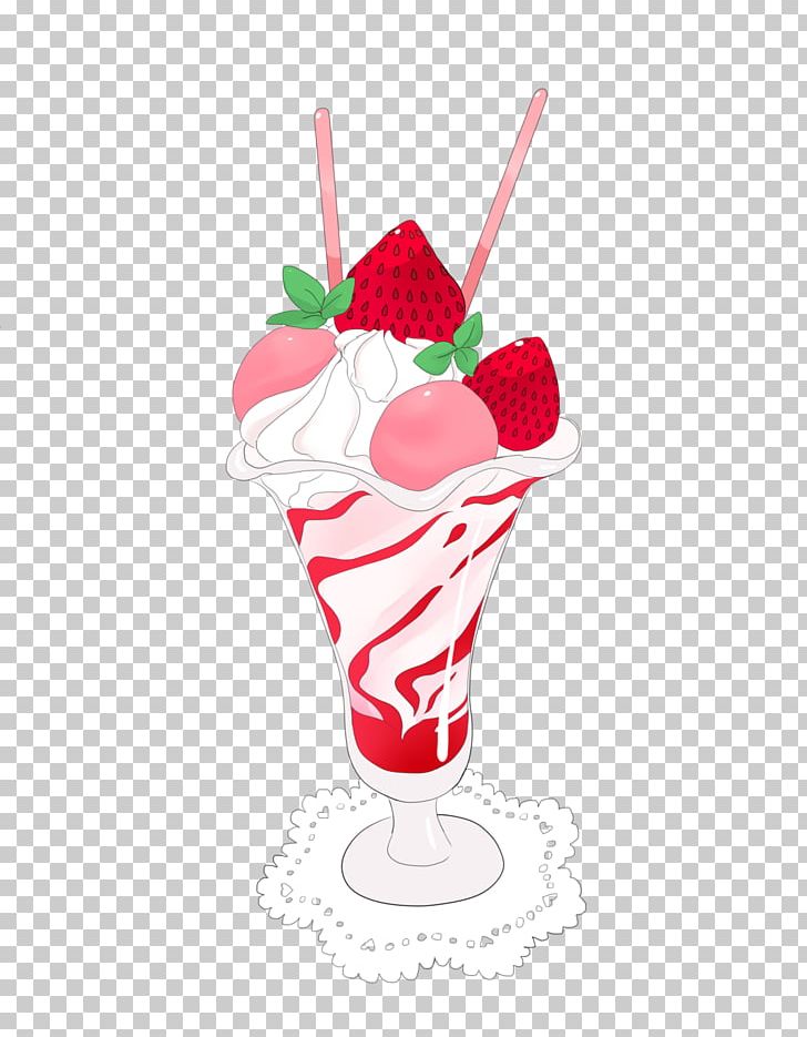 Sundae Parfait Ice Cream Milkshake Drawing PNG, Clipart, Anime, Art, Cartoon Strawberry Juice Dripping, Catgirl, Chibi Free PNG Download