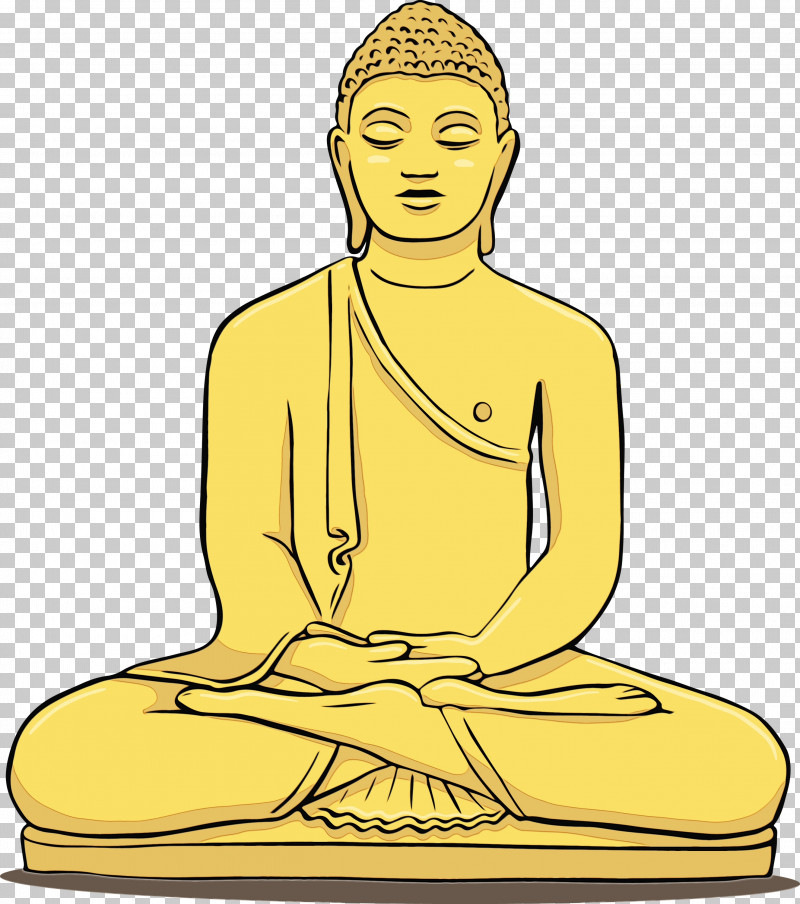 Sitting Meditation Yellow Head Zen Master PNG, Clipart, Balance, Bodhi, Bodhi Day, Guru, Hand Free PNG Download
