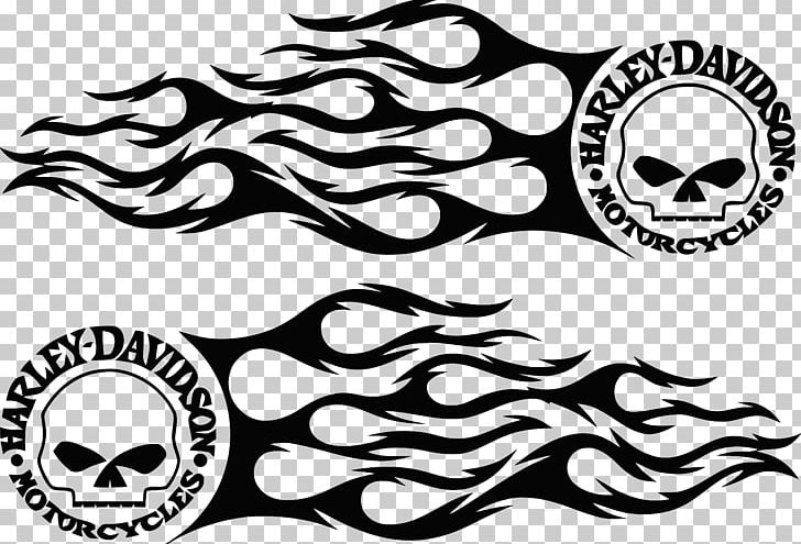 Harley-Davidson Motorcycle Decal Car Logo PNG, Clipart, Artwork, Automotive Design, Black, Black And White, Bobber Free PNG Download
