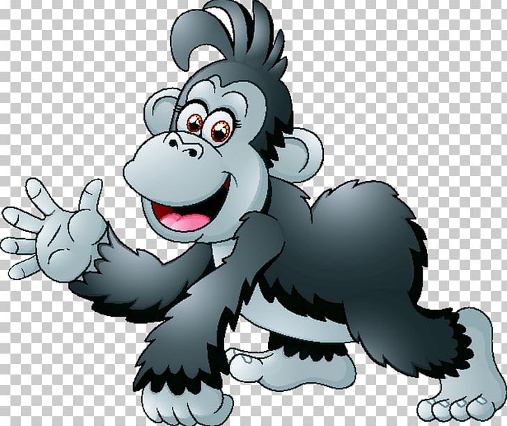 Western Gorilla Cartoon PNG, Clipart, Animal, Animals, Art, Black, Carnivoran Free PNG Download